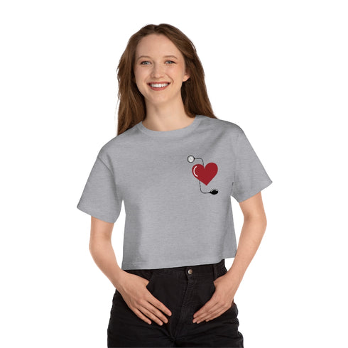 Her Stethoscope Cropped T-Shirt by Champion